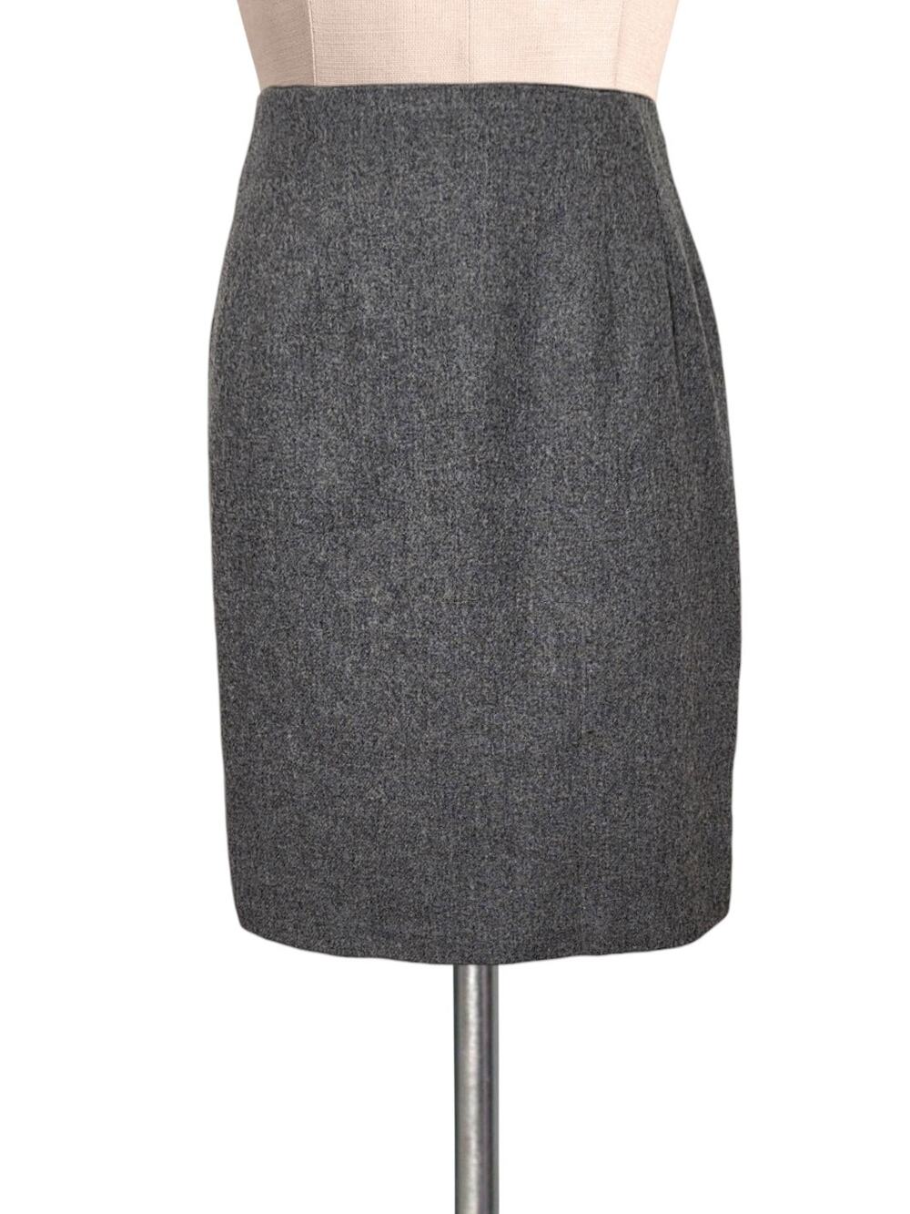 Vintage 80's  Savannah Grey Wool Blend Skirt 8